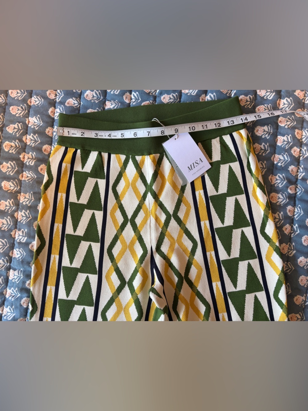 MISA Los Angeles Rialta Knit Set Limoncello Pants + Cardigan Medium Matching Set - Picture 12 of 12